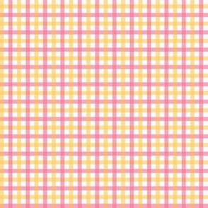 Picnic Gingham pink and yellow