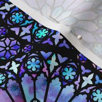 Painted Rose Windows (Blue - Medium)