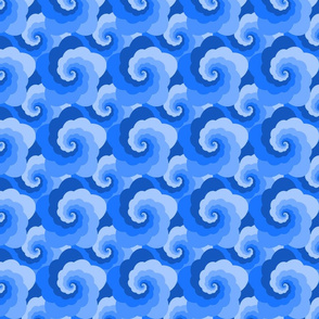 Blue Fluffy Clouds Spiral