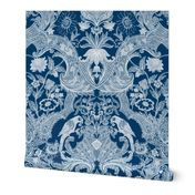 Parrot Damask ~ Two Tone ~ Lonely Angel and White