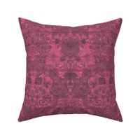 Parrot Damask ~ Two Tone ~ Raspberry Glace' and Pewter ~ Moire