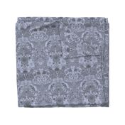 Parrot Damask ~ Two Tone ~ Versailles Fog and Pewter ~ Moire