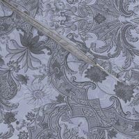 Parrot Damask ~ Two Tone ~ Versailles Fog and Pewter ~ Moire