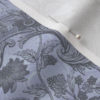 Parrot Damask ~ Two Tone ~ Versailles Fog and Pewter ~ Moire