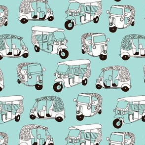 India rickshaw tuctuc illustration pattern