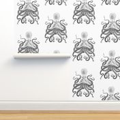 Octopus in Reverse on White