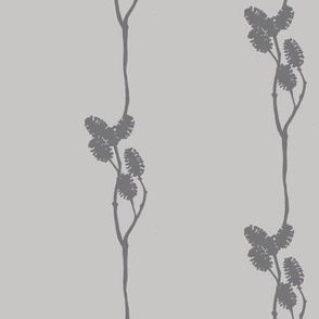 mini pine cone silhouette in grey