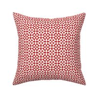 diamond checker in fifties red and pearl grey