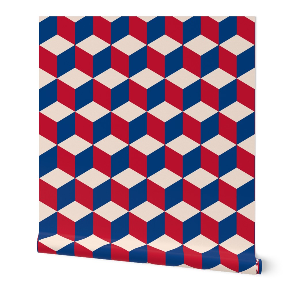 cubic in vintage flag colors