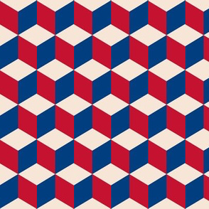 cubic in vintage flag colors