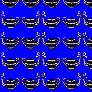 Teapots in Blue