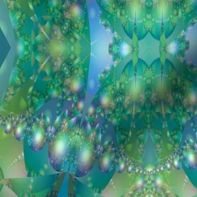 Blue Green Bubble Fractal 