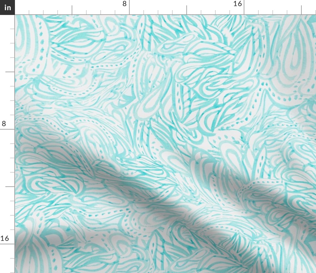 Wavy Paisley in Mint