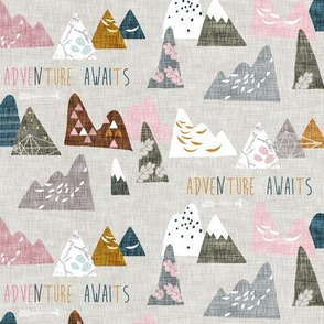 Adventure Awaits (pink) SMALL