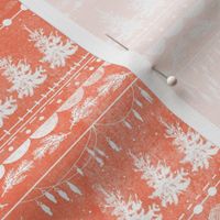 Vintage Christmas Stripe (coral)