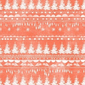 Vintage Christmas Stripe (coral)