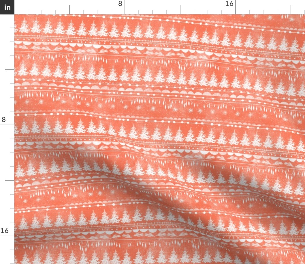 Vintage Christmas Stripe (coral)