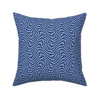 Art Nouveau feather swirl - blue