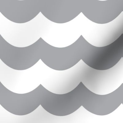 Custom Light Gray Chevron Wave