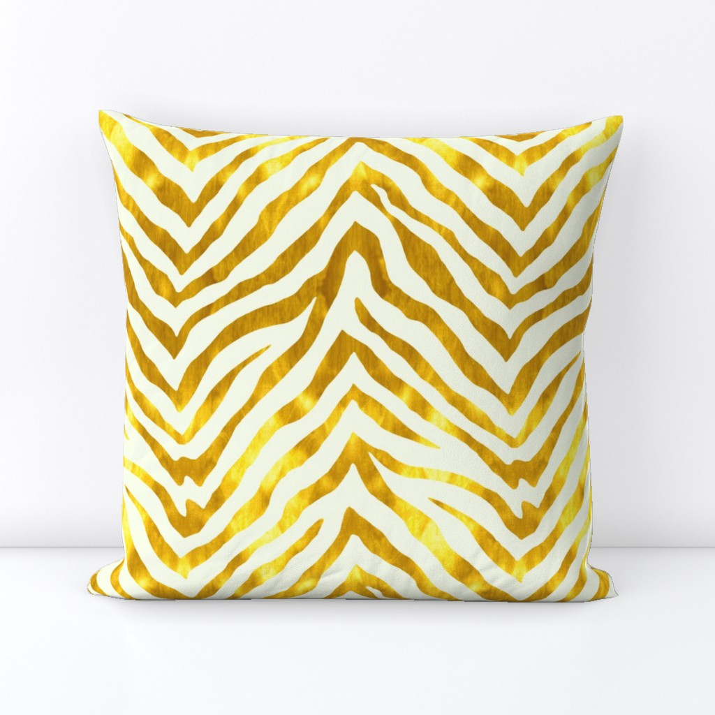 Gold and White Zebra