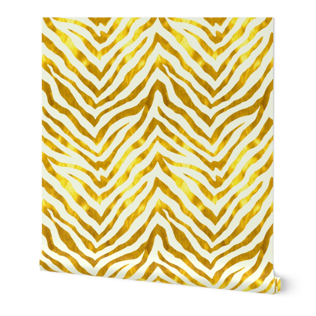 Gold and White Zebra