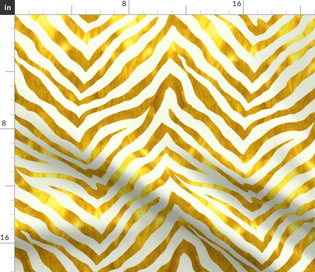 Gold and White Zebra