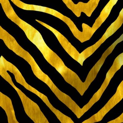 zebra with gold stripes