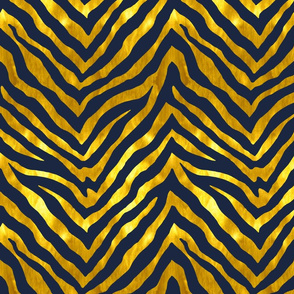 Navy and Gold Zebra