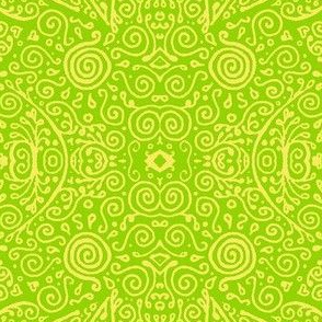 bridal mendhi - bright green and yellow