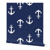 Navy Blue Anchors