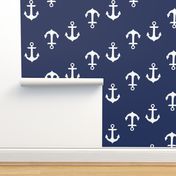 Navy Blue Anchors