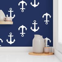 Navy Blue Anchors