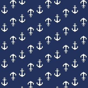 Navy Blue Anchors