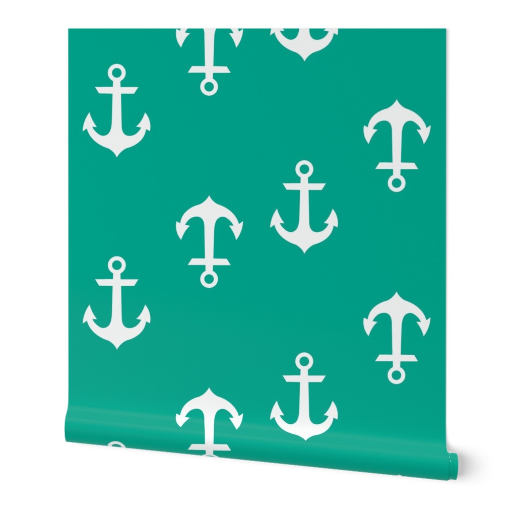 Teal Emerald Anchors