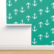 Teal Emerald Anchors