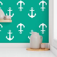 Teal Emerald Anchors