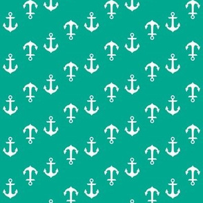 Teal Emerald Anchors