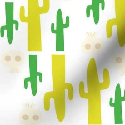 cactus and skulls
