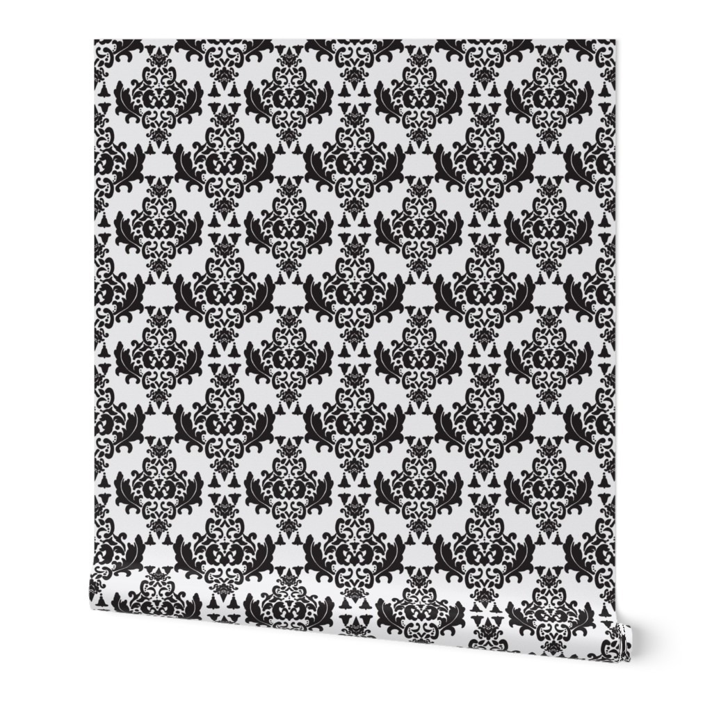 Black and White Damask