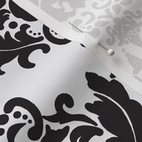 Black and White Damask