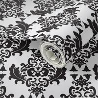 Black and White Damask