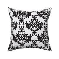 Black and White Damask