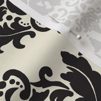 Black and Cream Damask