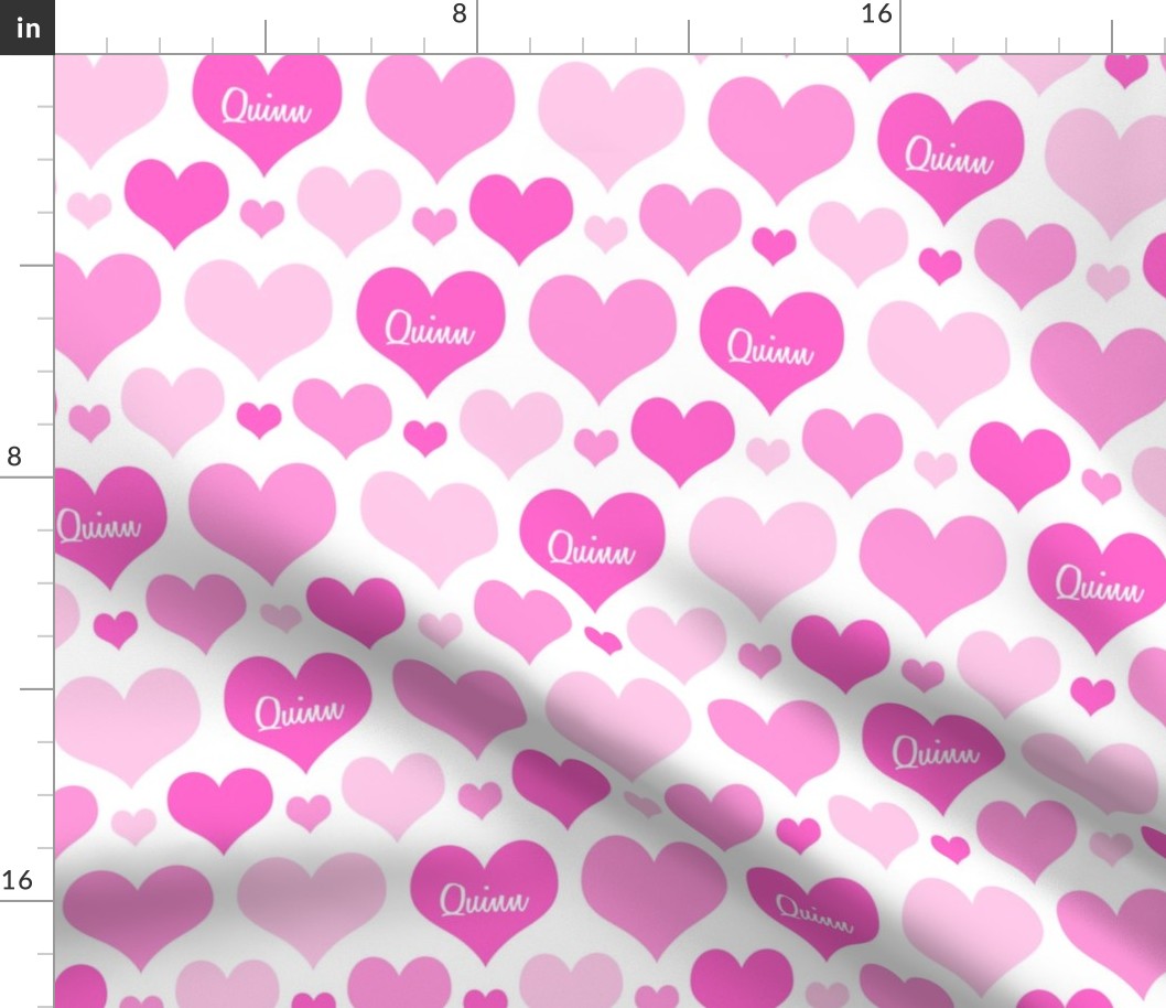 Personalised Heart Design - Pinks