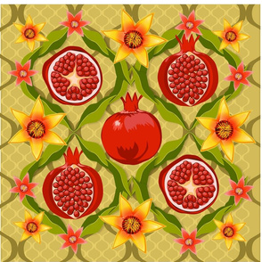 Pomegranate cushion set (2)