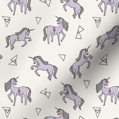 unicorn // girls unicorn purple pastel small mini lavender unicorn fabric print for girls