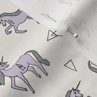 unicorn // girls unicorn purple pastel small mini lavender unicorn fabric print for girls