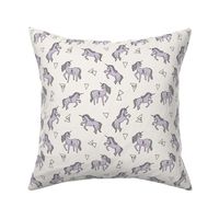 unicorn // girls unicorn purple pastel small mini lavender unicorn fabric print for girls