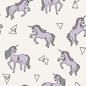 unicorn // girls unicorn purple pastel small mini lavender unicorn fabric print for girls