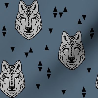 wolf // wolves boys room fabric decor animals animal head wild animals